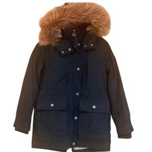 Abercrombie & Fitch Girl’s Y2K Ultimate Parka Navy Blue size 9/10